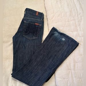 7 Seven For All Mankind “A” Pocket Distressed Jeans Size 27